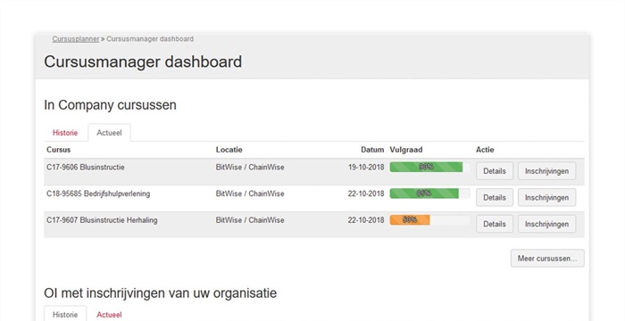 Nieuwe intuïtieve opzet extranet Cursusplanner